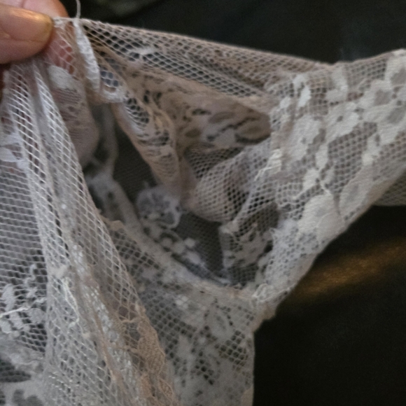 Sheer gray lace long sleeved dress by Cloe szM no designer tags - Picture 9 of 9